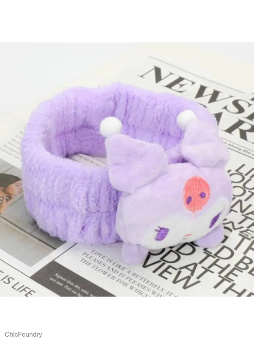 Kawaii Animal Spa Headband 2 Pack Cute Soft Microfiber Fleece Hair Band for